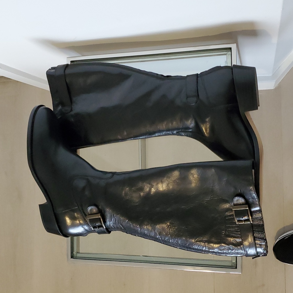 LOVE David & Richard women’s Black Leather boots Made In Italy Size 40 (10)NWOB - Picture 8 of 11